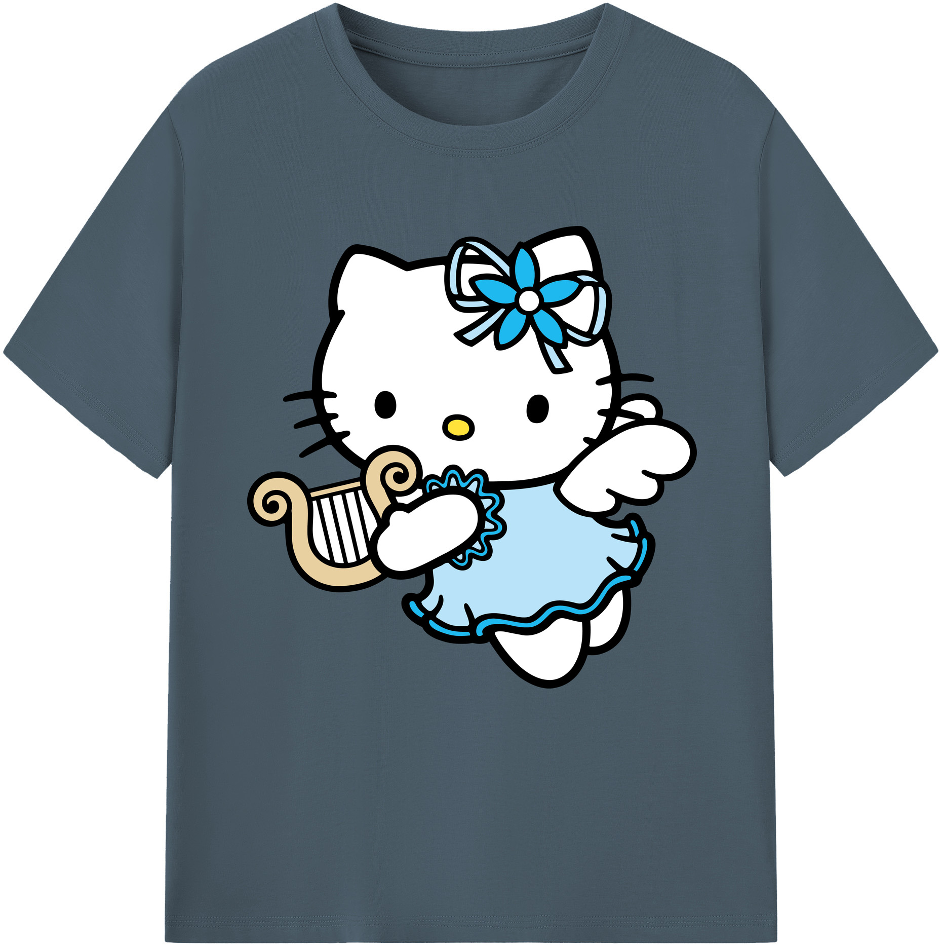 （画像用） Hello Kitty ハローキティ 綿100％半袖Tシャツ（フロントプリント）